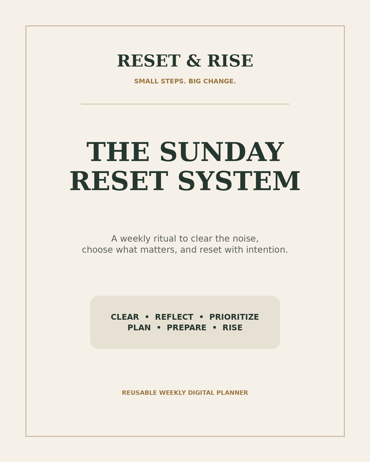 The Sunday Reset System